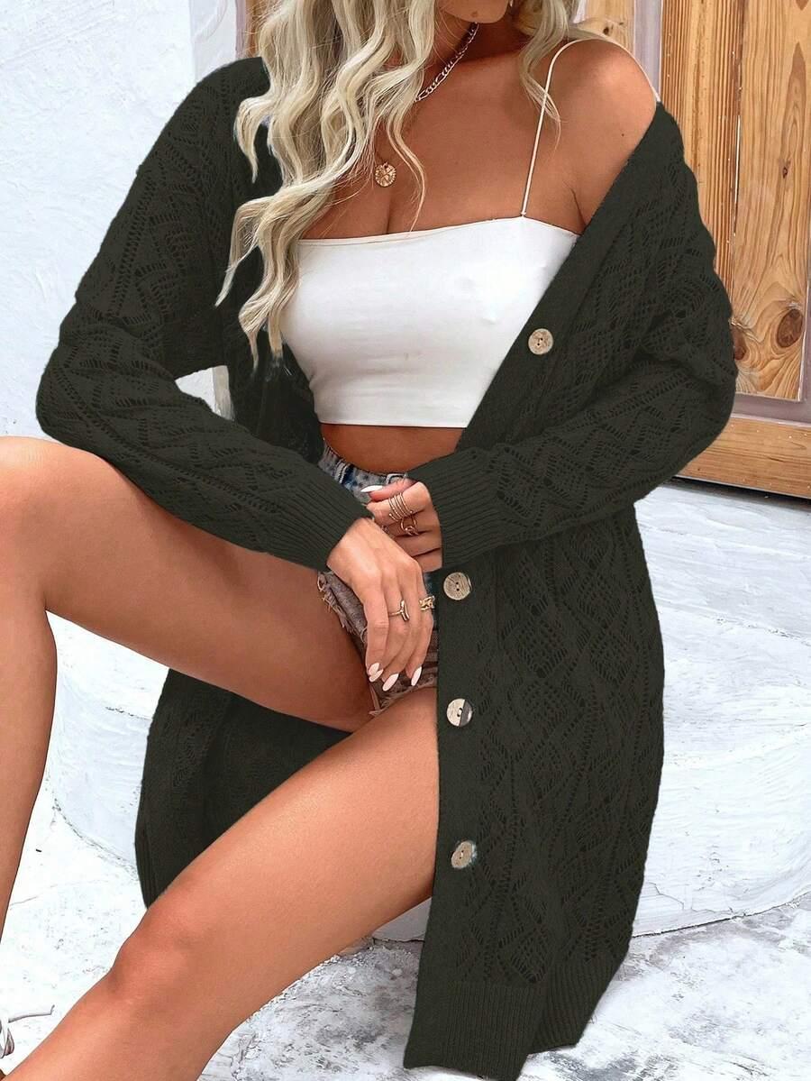 SWETER WZÓR GUZIKI 