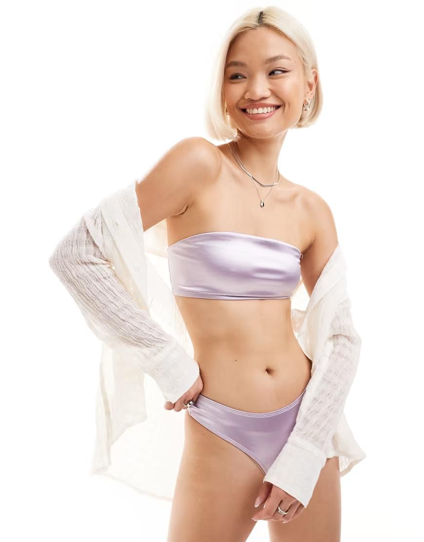 FIOLETOWA GÓRA OD BIKINI POŁYSK