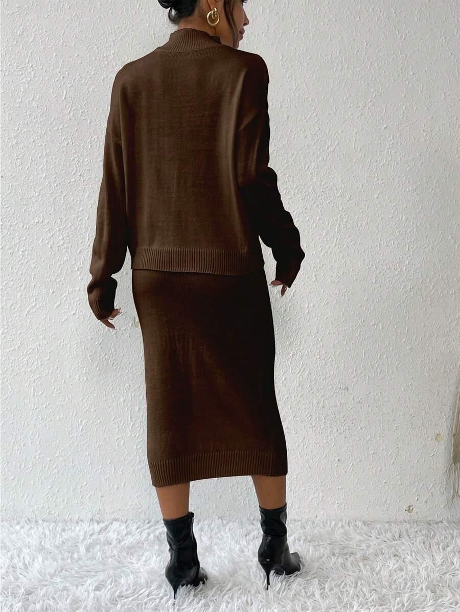 KOMPLET SWETER SPÓDNICA