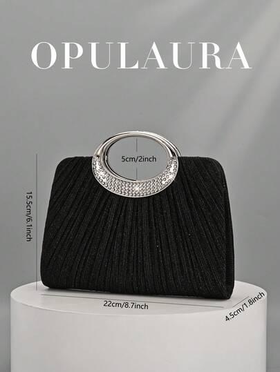 czarna torebka kopertówka