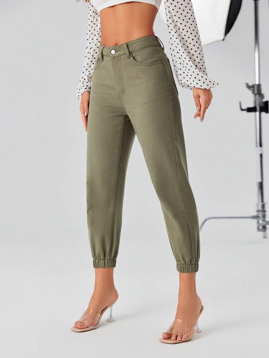 SPODNIE JEANSOWE 7/8