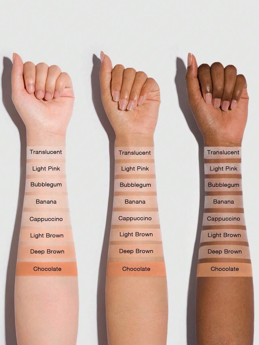 sypki matujący puder light brown