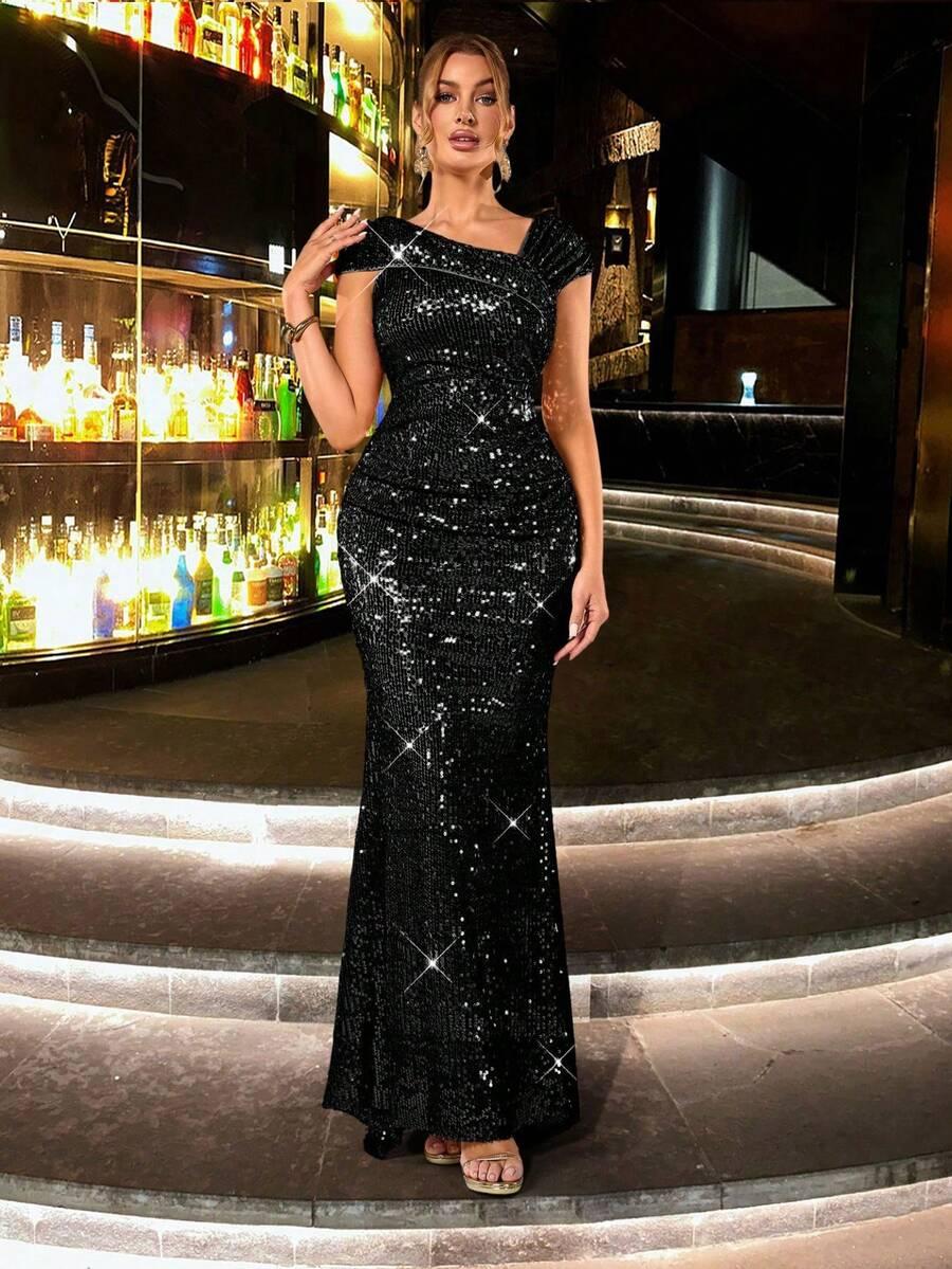 czarna maxi sukienka 