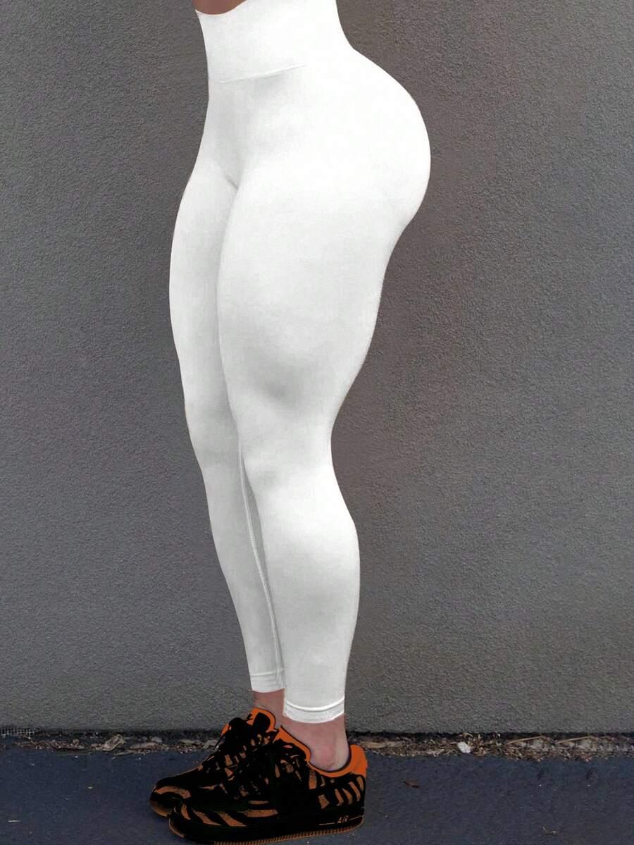 BIAŁE LEGGINSY WYSOKI STAN