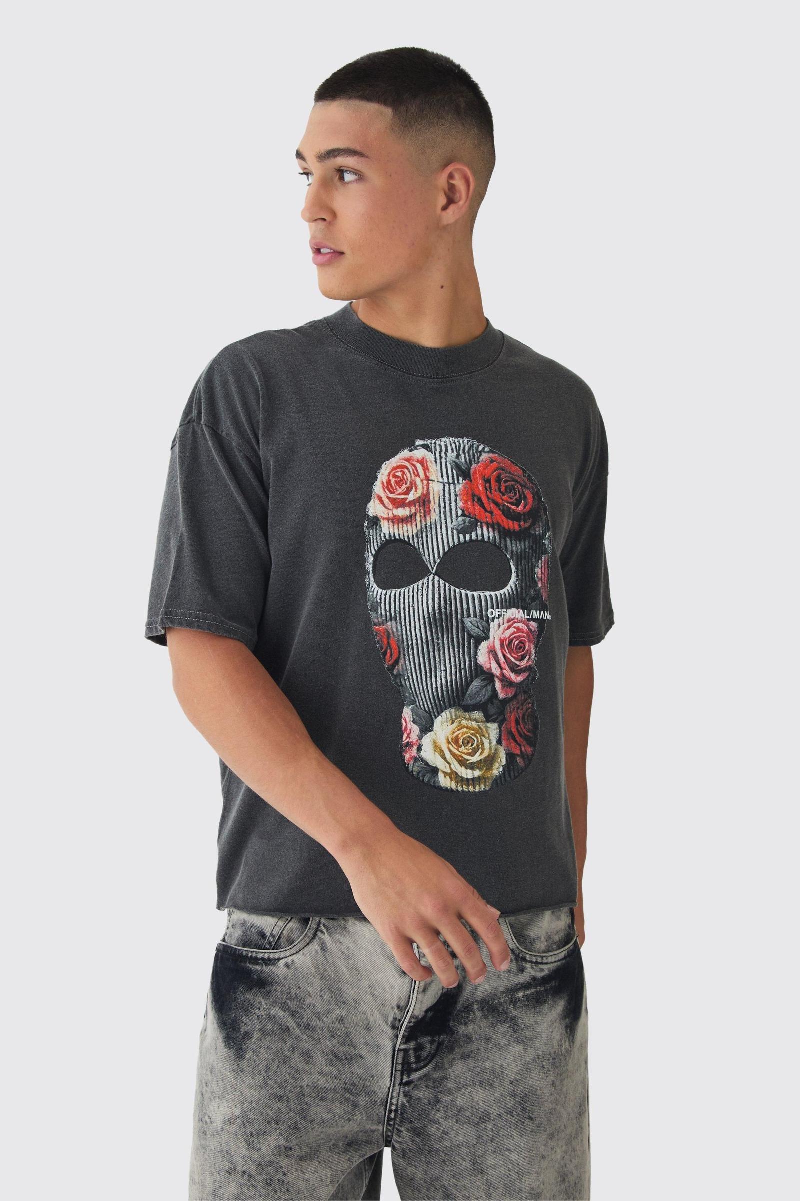 szary t-shirt nadruk