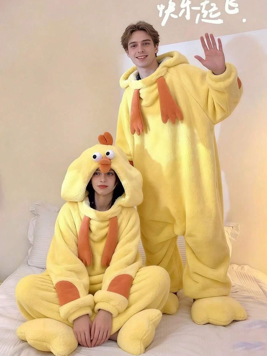 żółty KOMBINEZON ONESIE kurczak