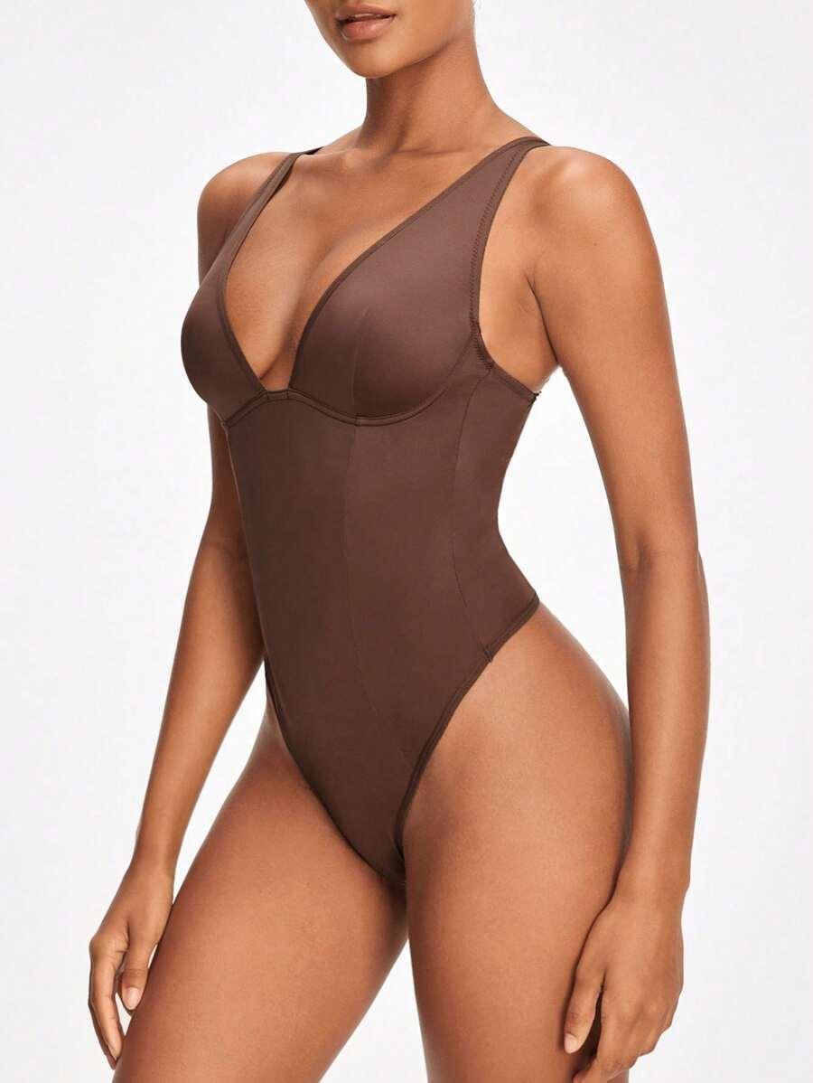 BRĄZOWE BODY BEZ RĘKAWÓW
