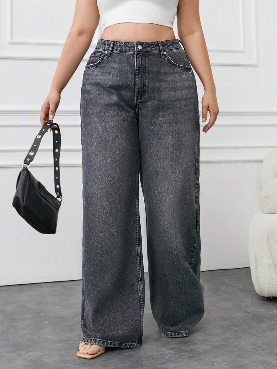 szare spodnie jeans