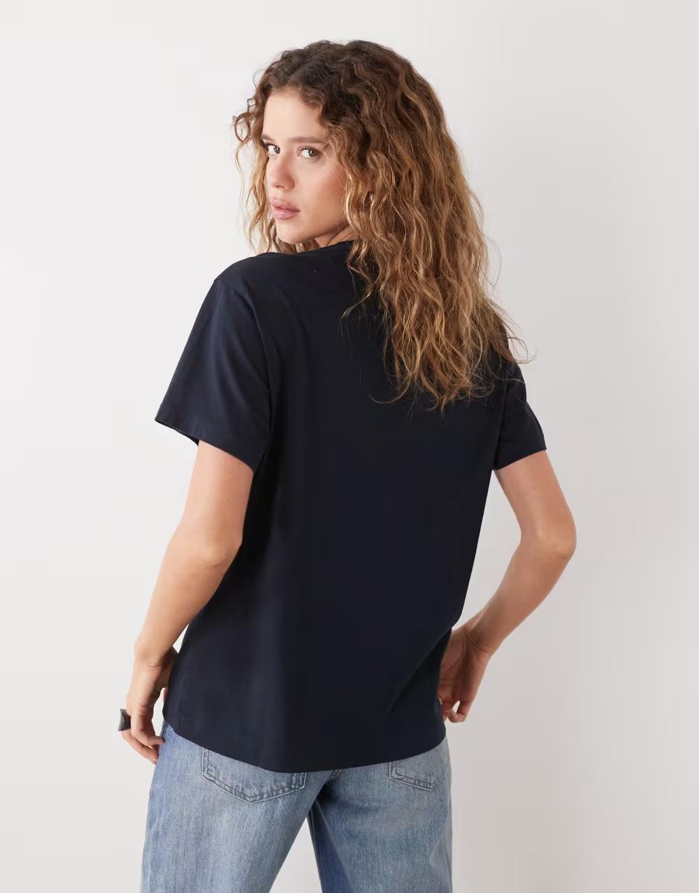 GRANATOWY T-SHIRT BASIC