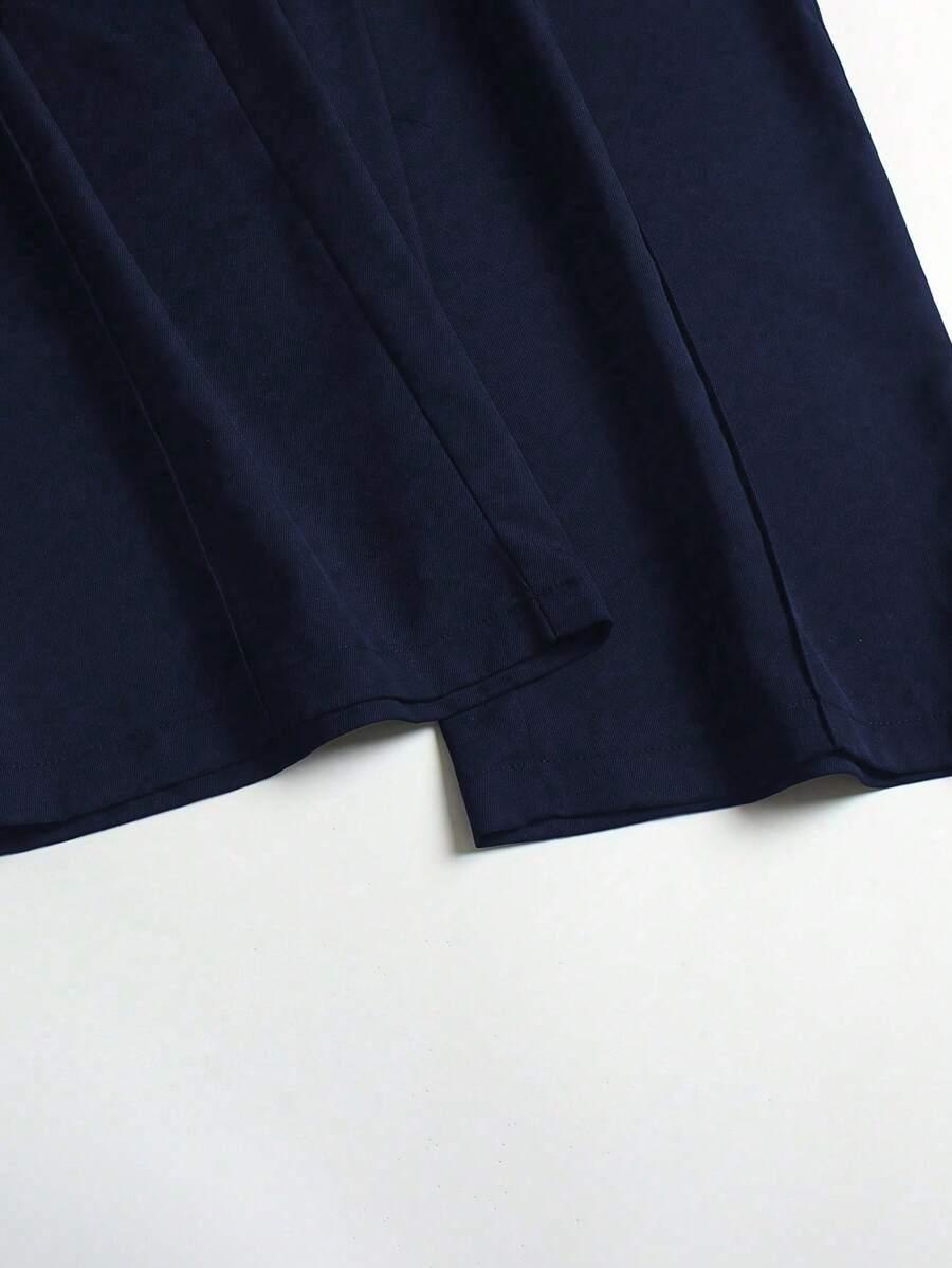 granatowe spodnie casual