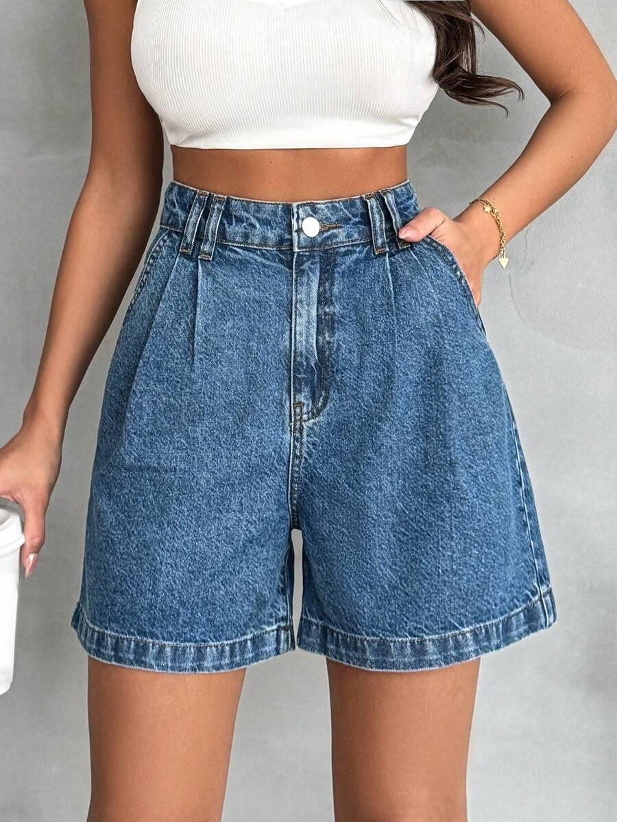 NIEBIESKIE KRÓTKIE SPODENKI JEANS