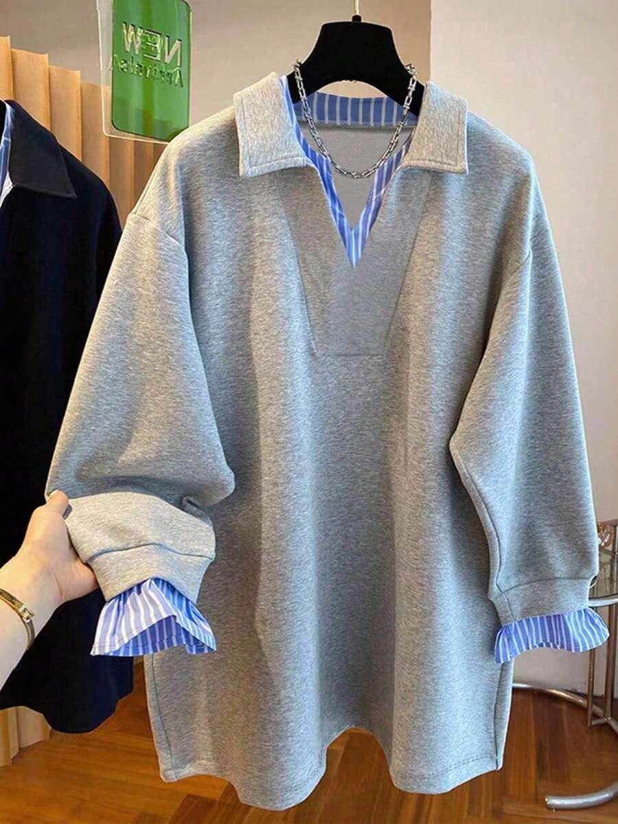 SZARA BLUZA DŁUGI RĘKAW 