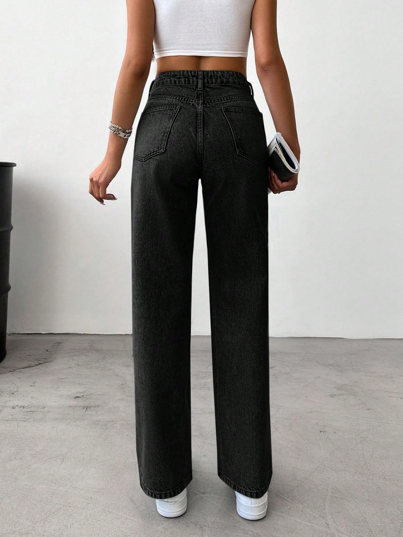 PROSTE SPODNIE JEANS WYSOKI STAN