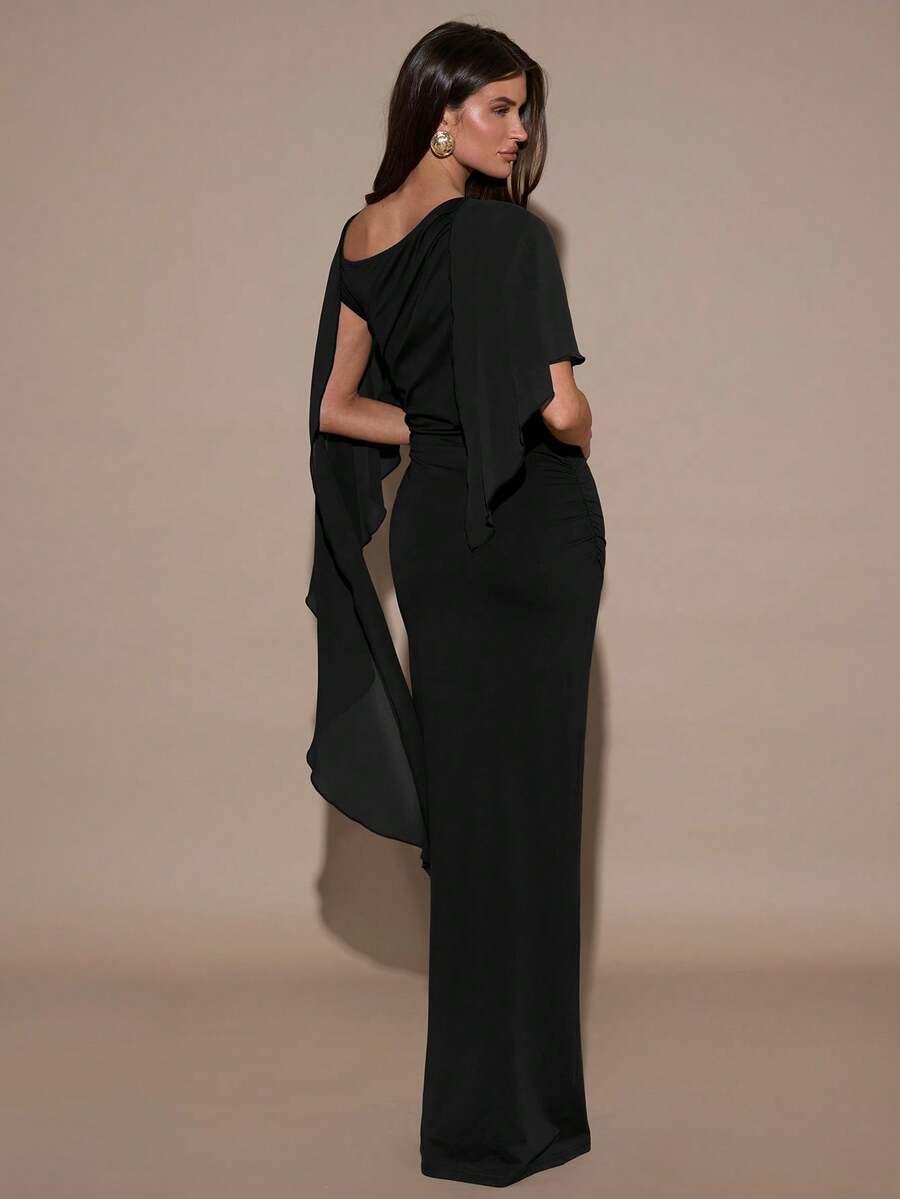 CZARNA MAXI SUKIENKA