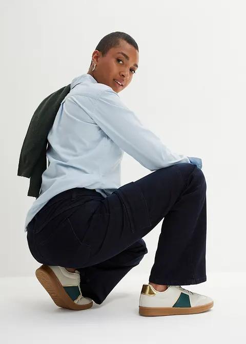 GRANATOWE SPODNIE JEANS KIESZENIE