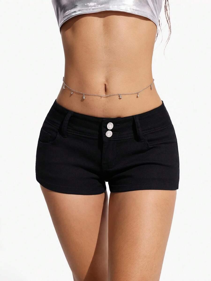 czarne spodenki jeans 
