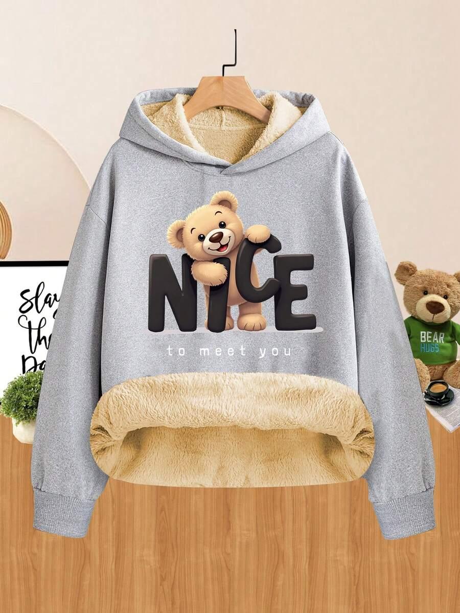 bluza z kapturem nadruk