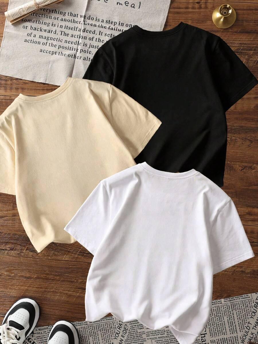 t-shirt nadruk 3-pack