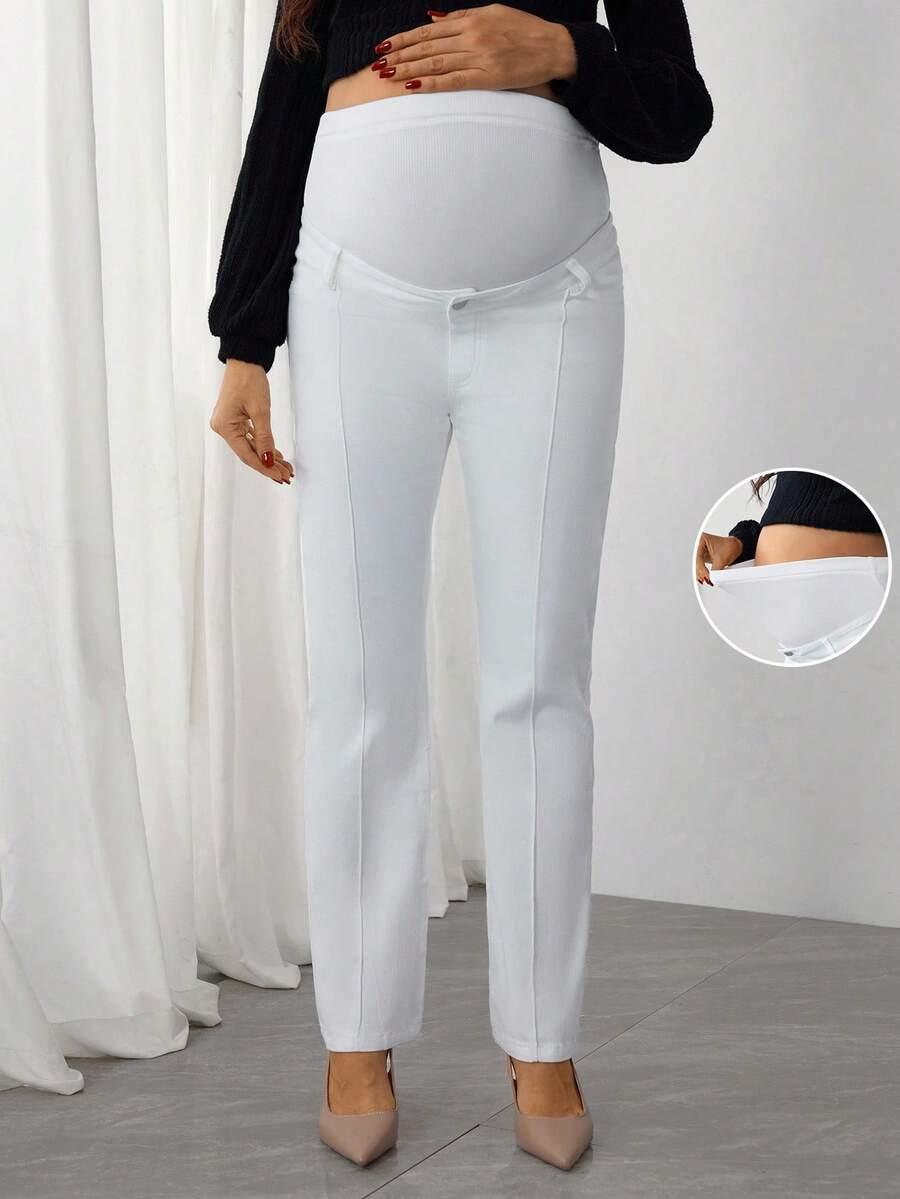 BIAŁE SPODNIE JEANS