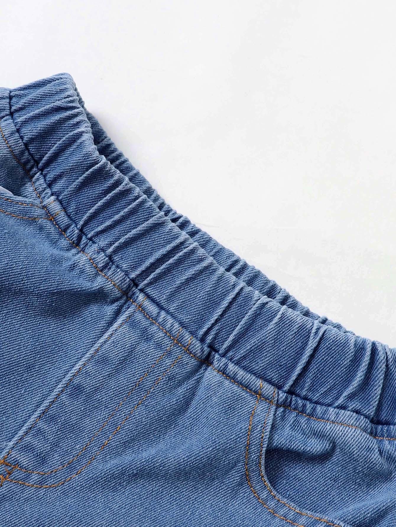 NIEBIESKIE SPODENKI JEANS 