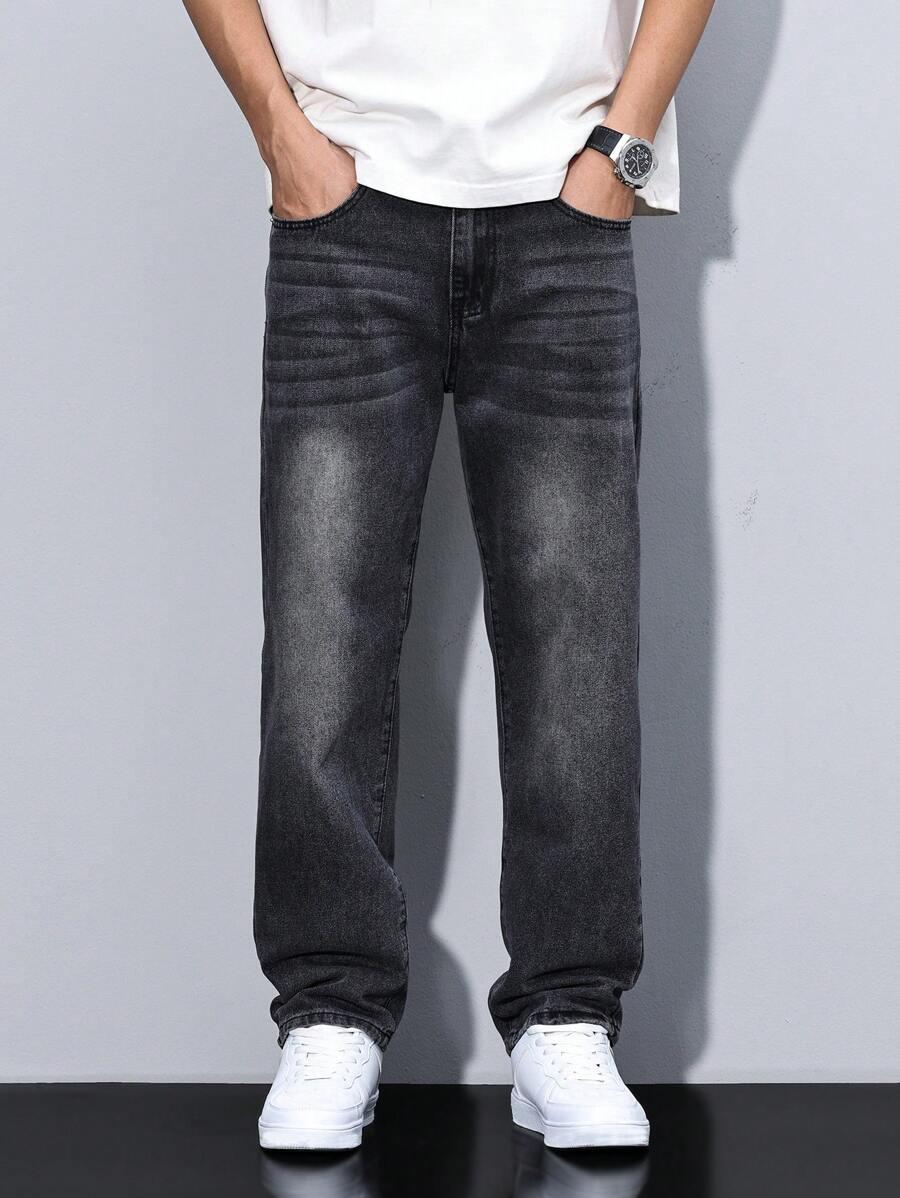 CZARNE SPODNIE JEANS