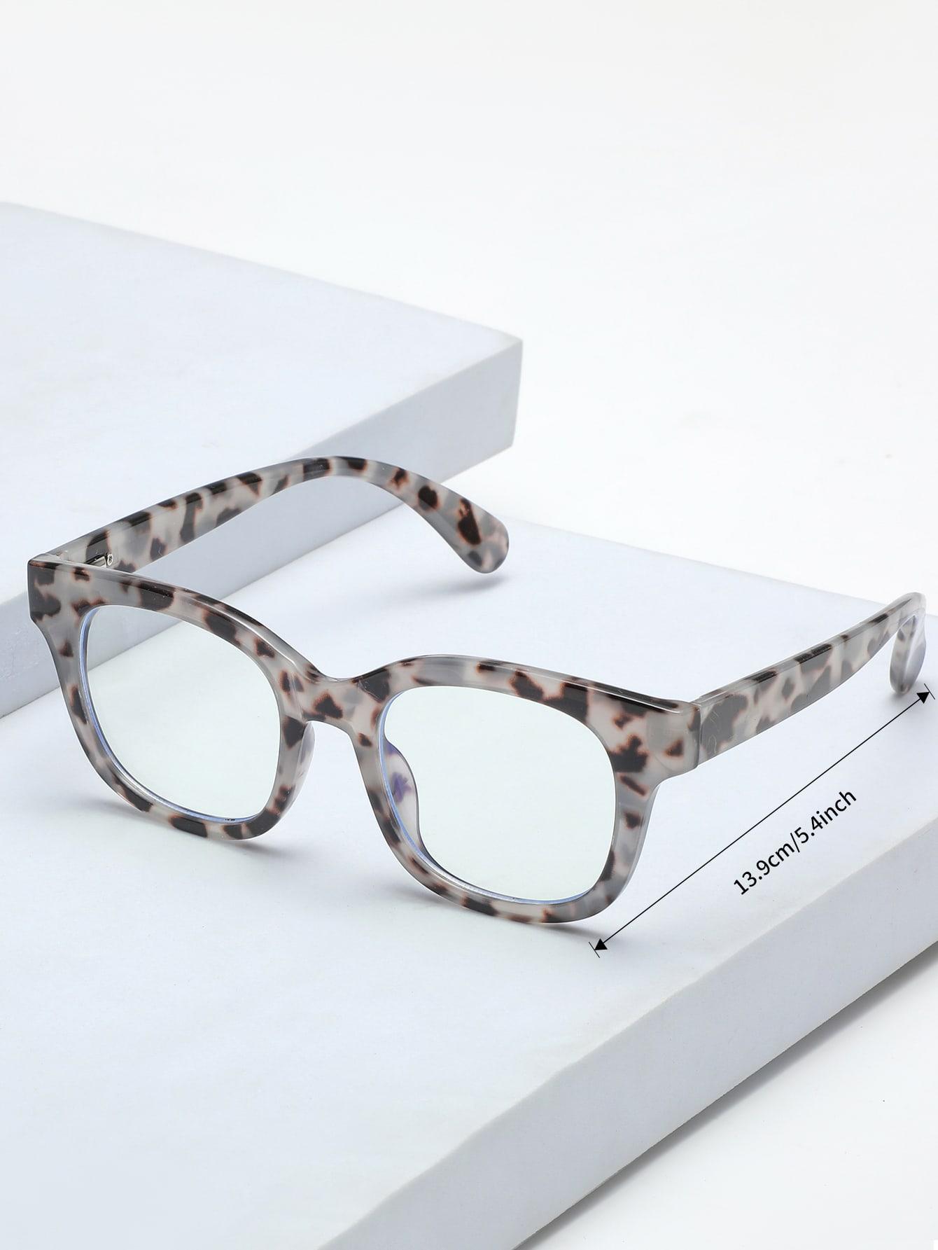 okulary zerówki animal print 