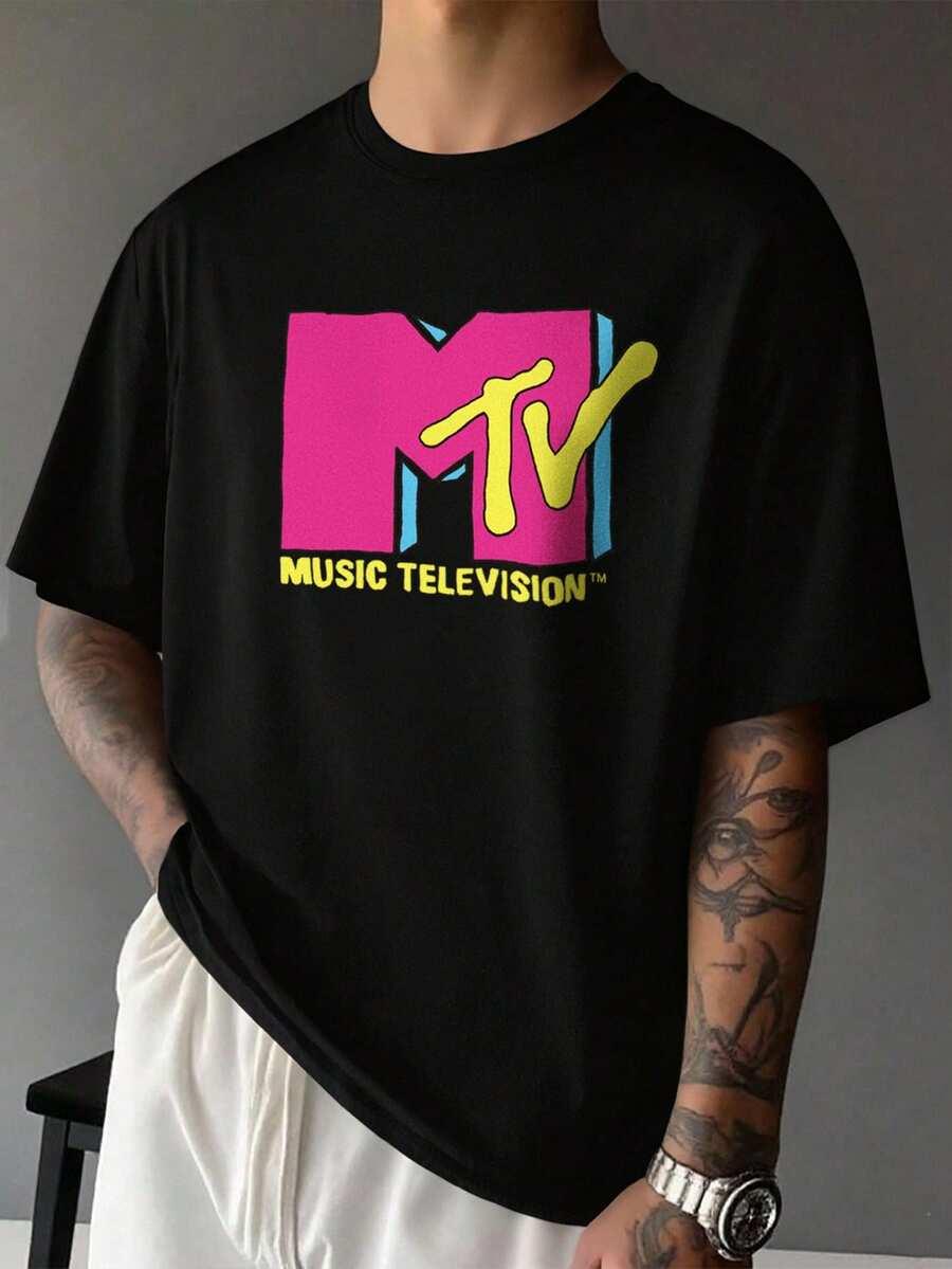 czarny t-shirt print