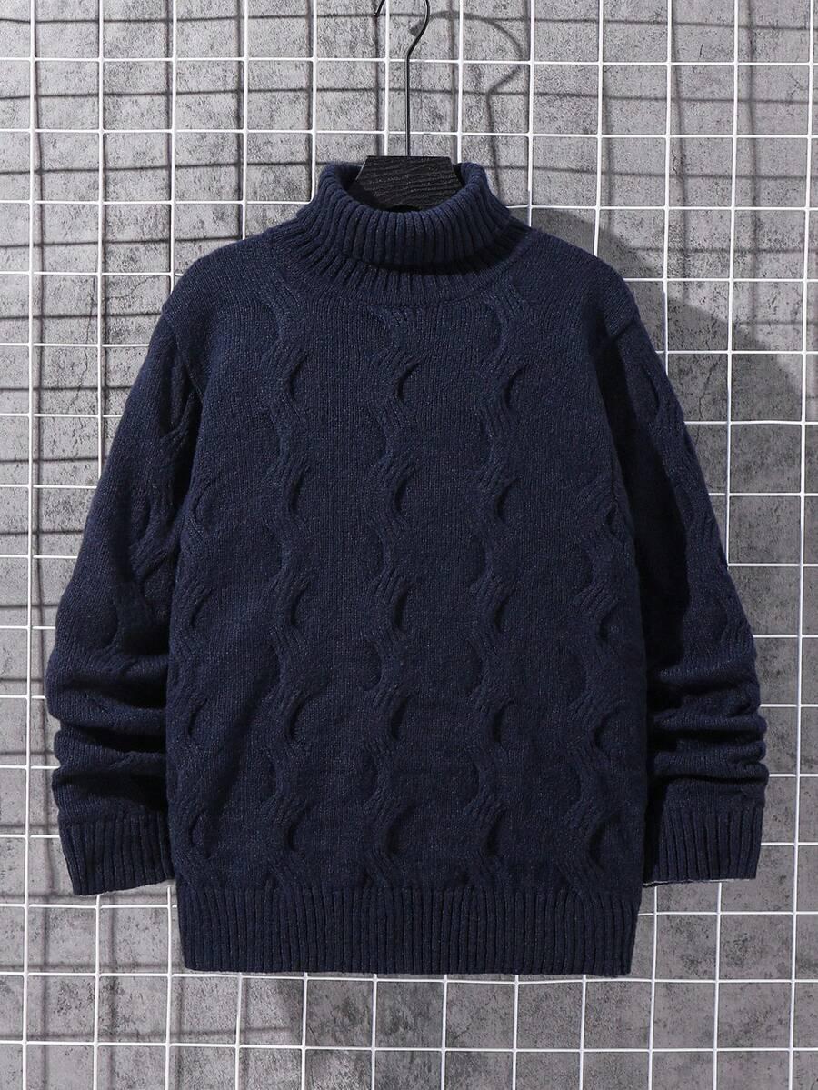 granatowy sweter golf