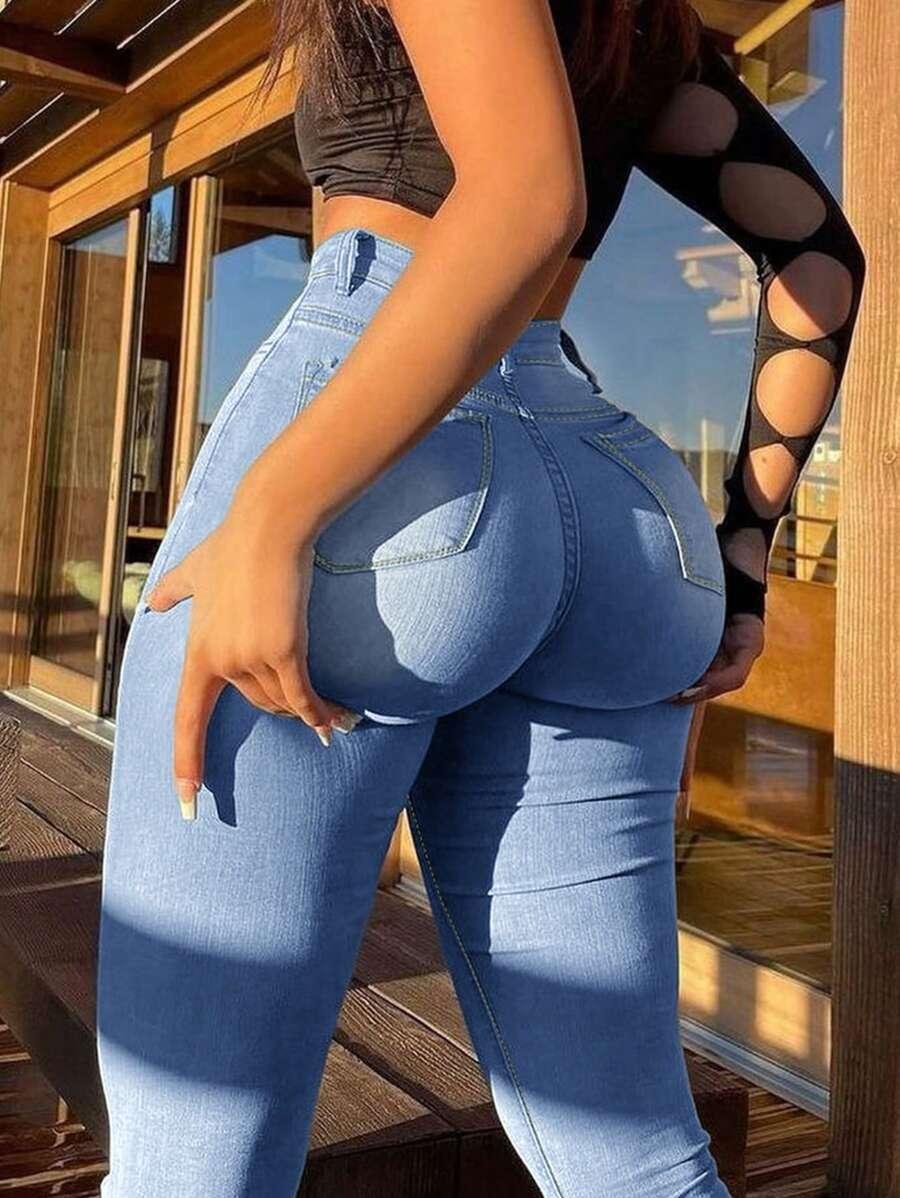 NIEBIESKIE SPODNIE JEANS
