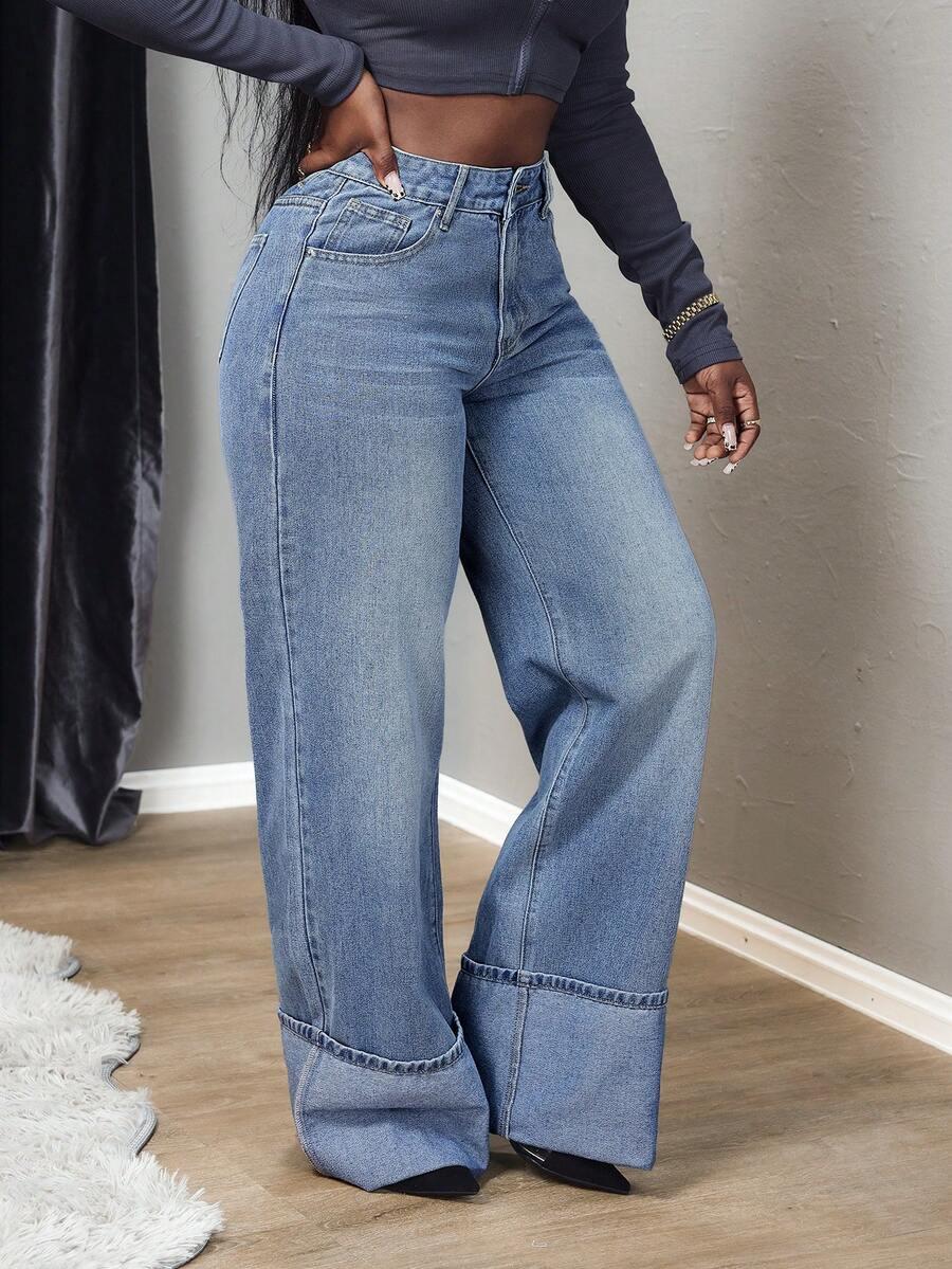 NIEBIESKIE SPODNIE JEANS