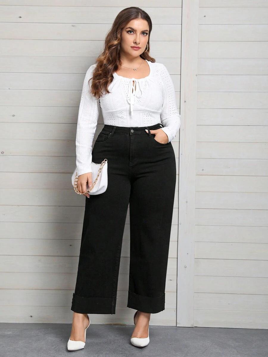 CZARNE SPODNIE JEANS