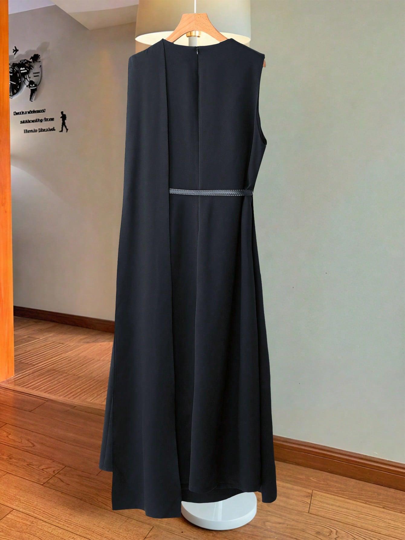 czarna maxi sukienka