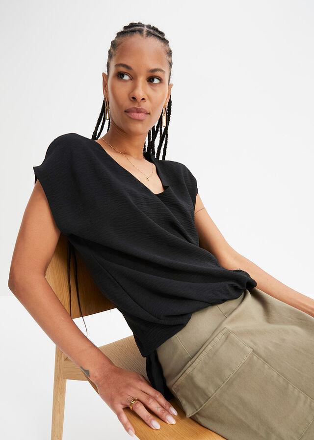 luźna bluzka v-neck