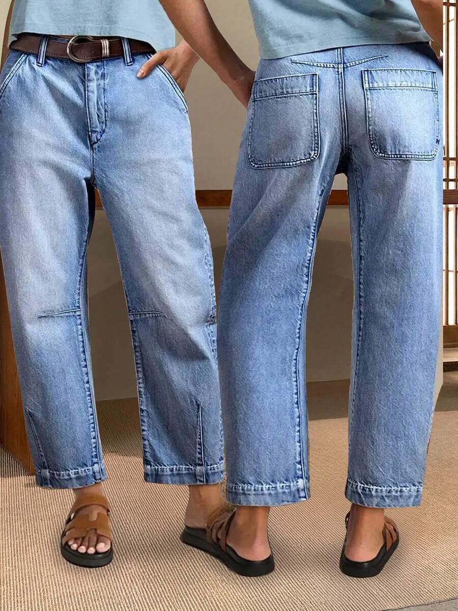 niebieskie spodnie jeans