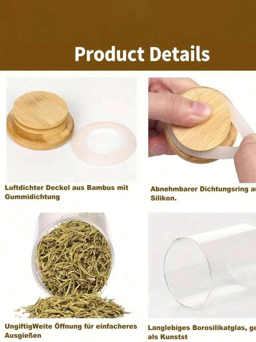 szklane pojemniki na przyprawy 12-pack
