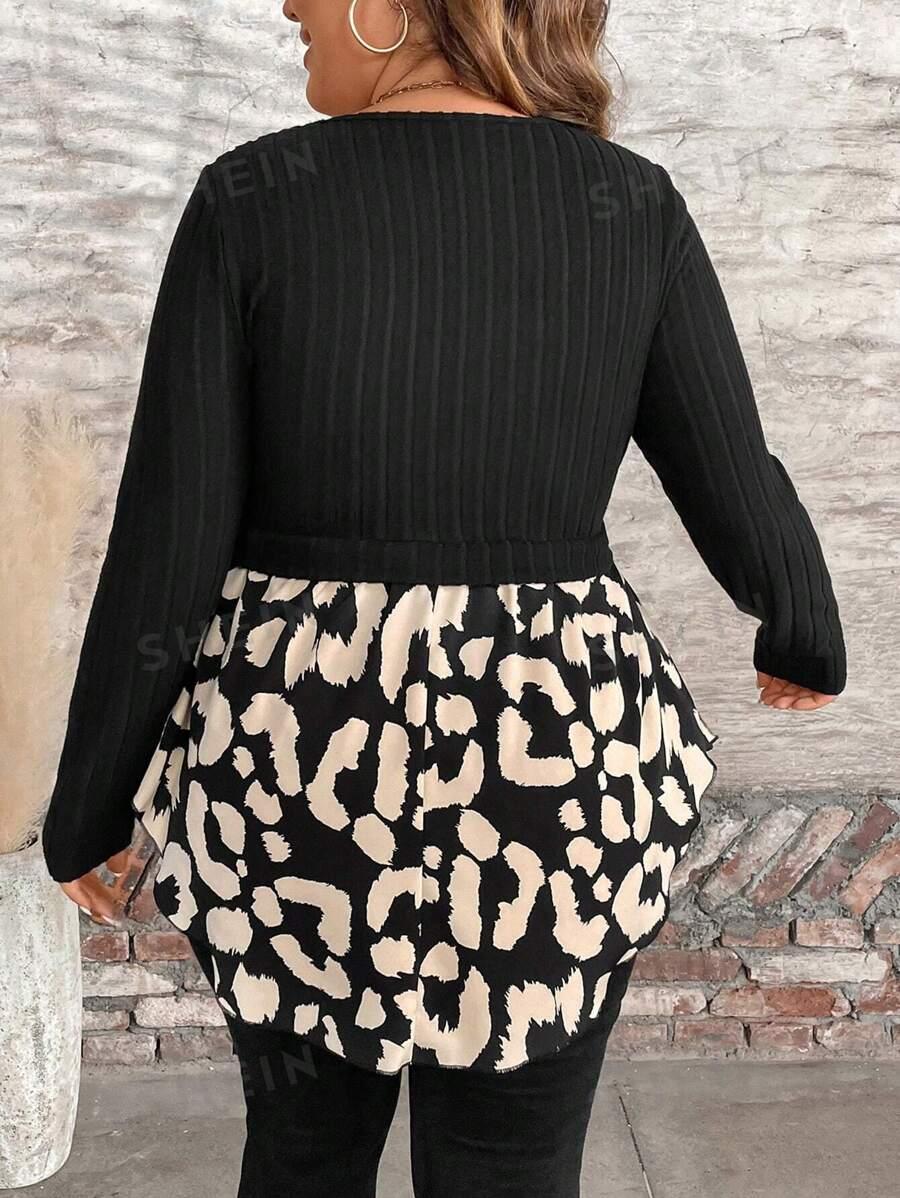 BLUZKA ŁĄCZENIE ANIMAL PRINT