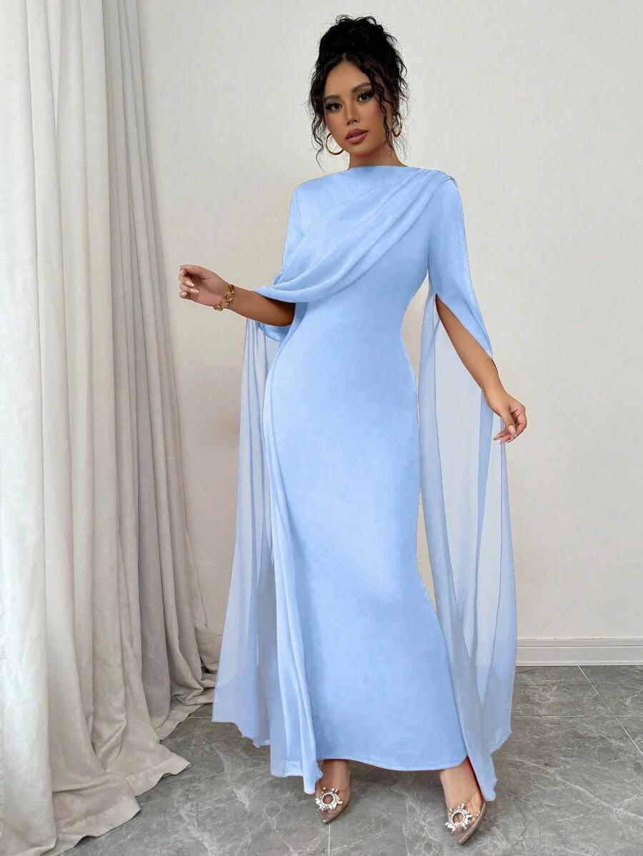 NIEBIESKA MAXI SUKIENKA