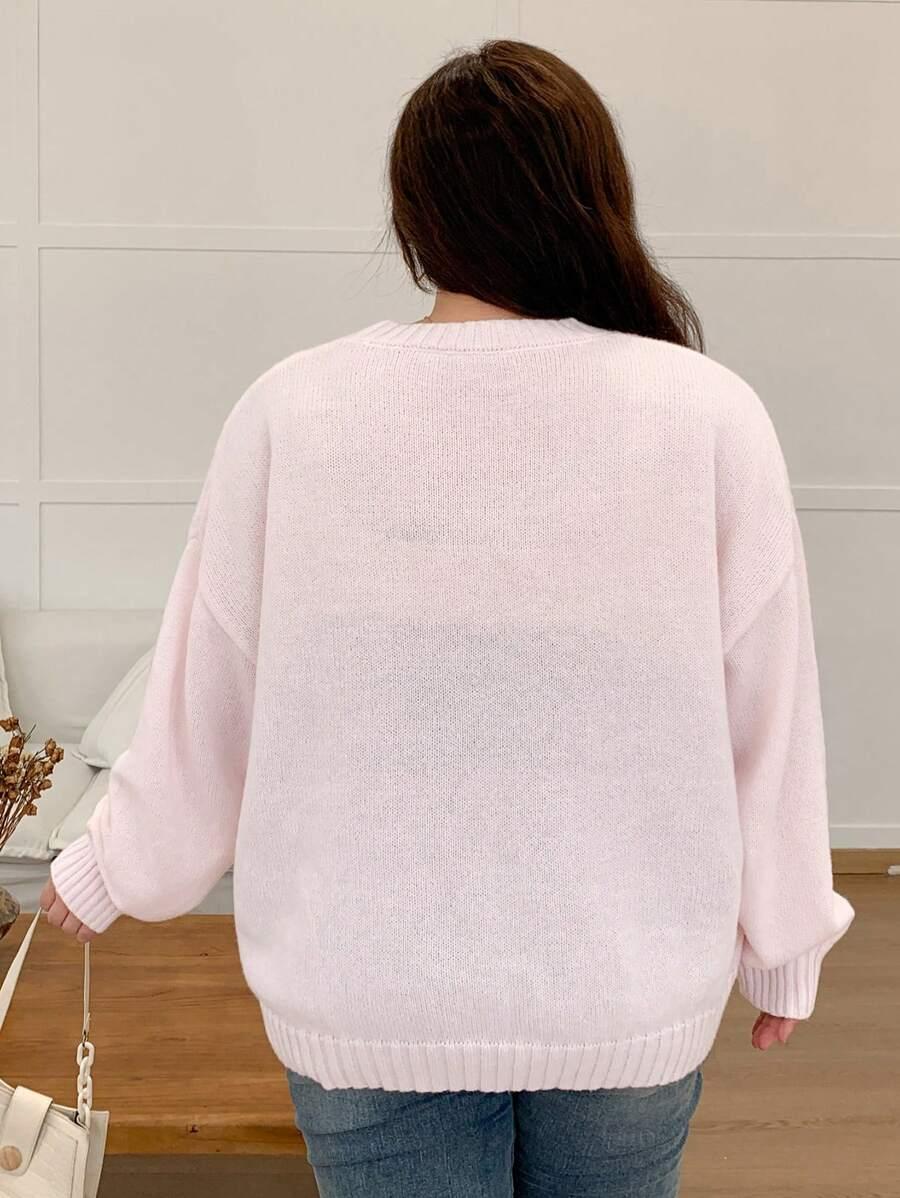 RÓŻOWY SWETER OVERSIZE