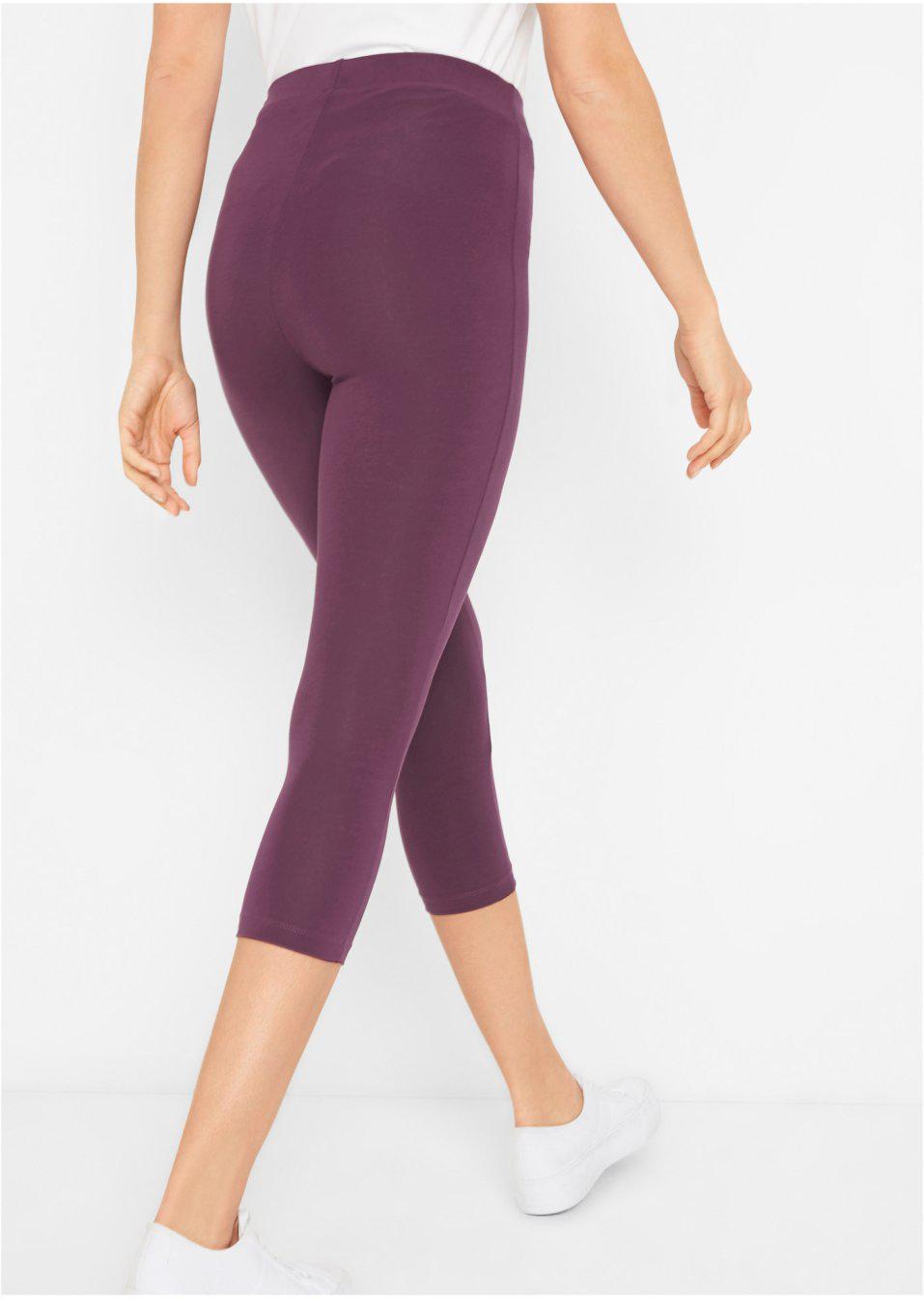 FIOLETOWE LEGGINSY 3/4 NOGAWKA