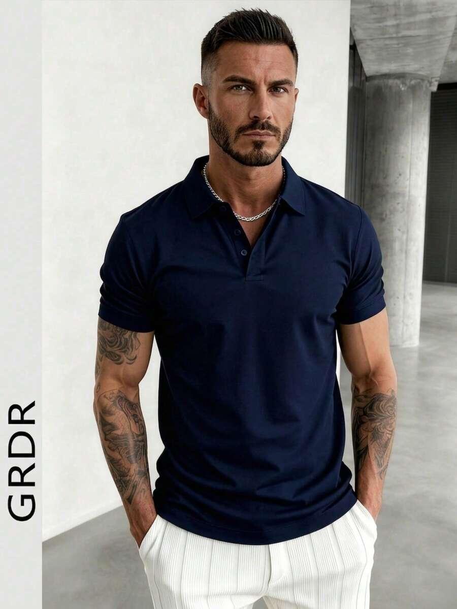 granatowa koszulka polo