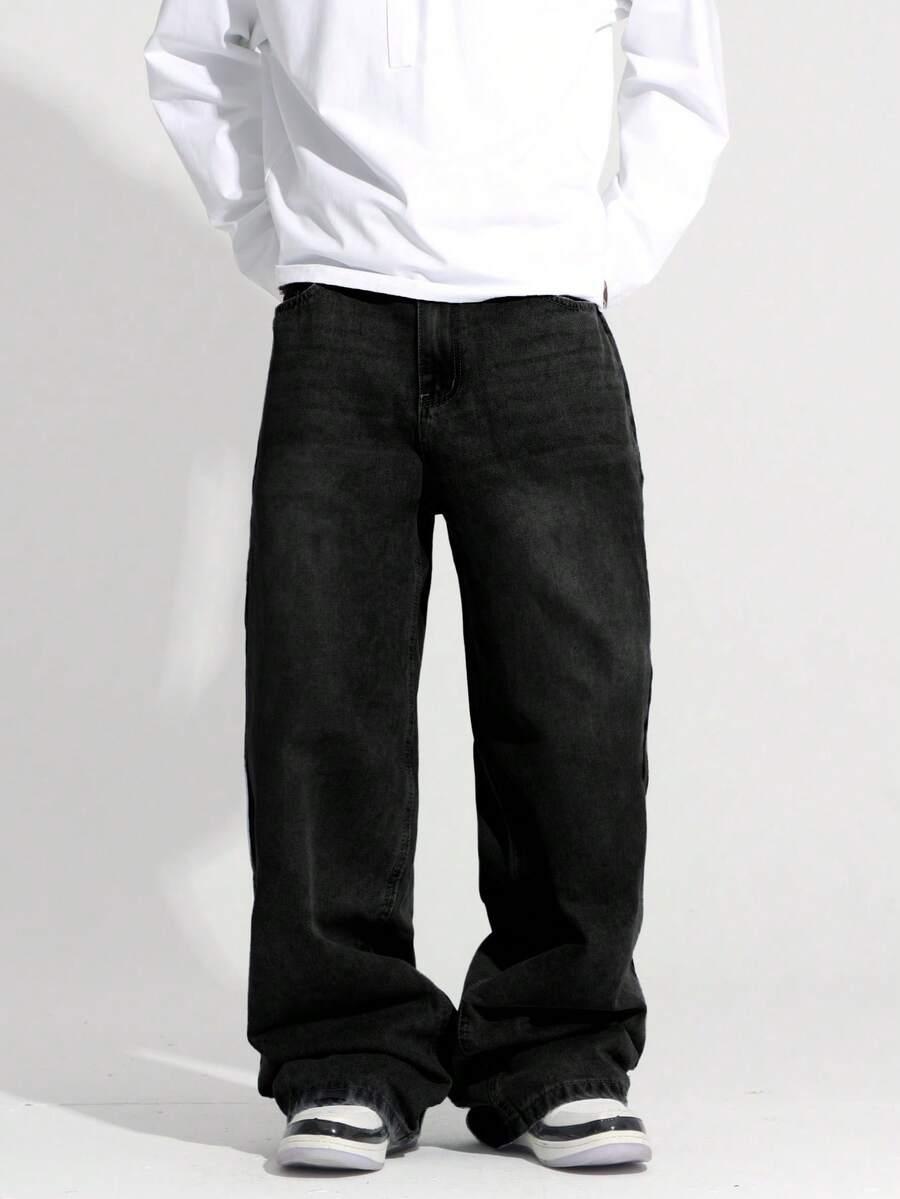 czarne spodnie jeans 
