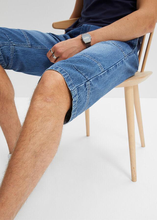SPODENKI MĘSKIE JEANSOWE PLUS SIZE PRZED KOLANO