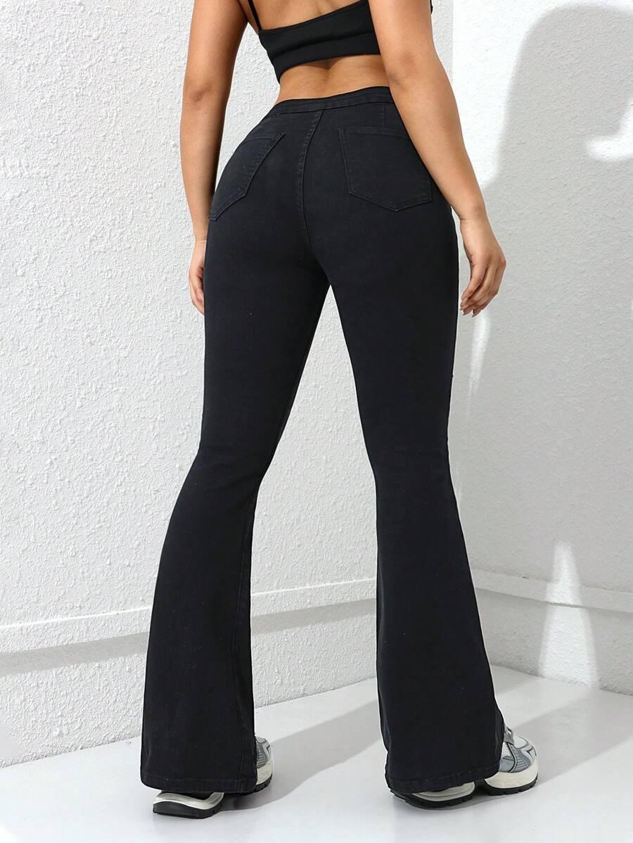 CZARNE SPODNIE JEANS 