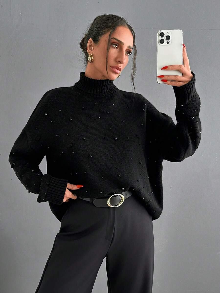 CZARNY SWETER CASUAL