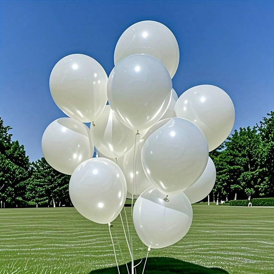 białe balony 20-pack