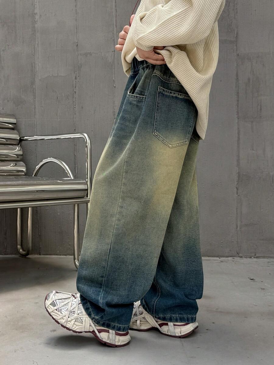 spodnie jeans szeroka nogawka