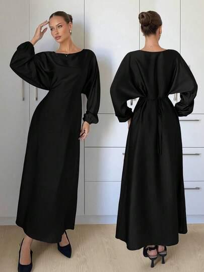 czarna maxi sukienka