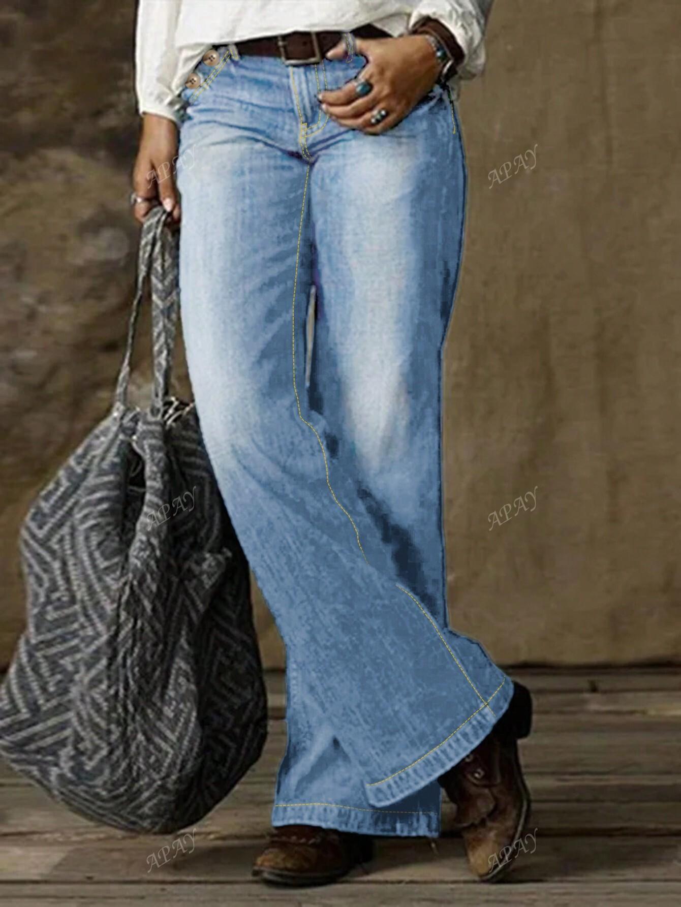 SPODNIE JEANS SZEROKA NOGAWKA 