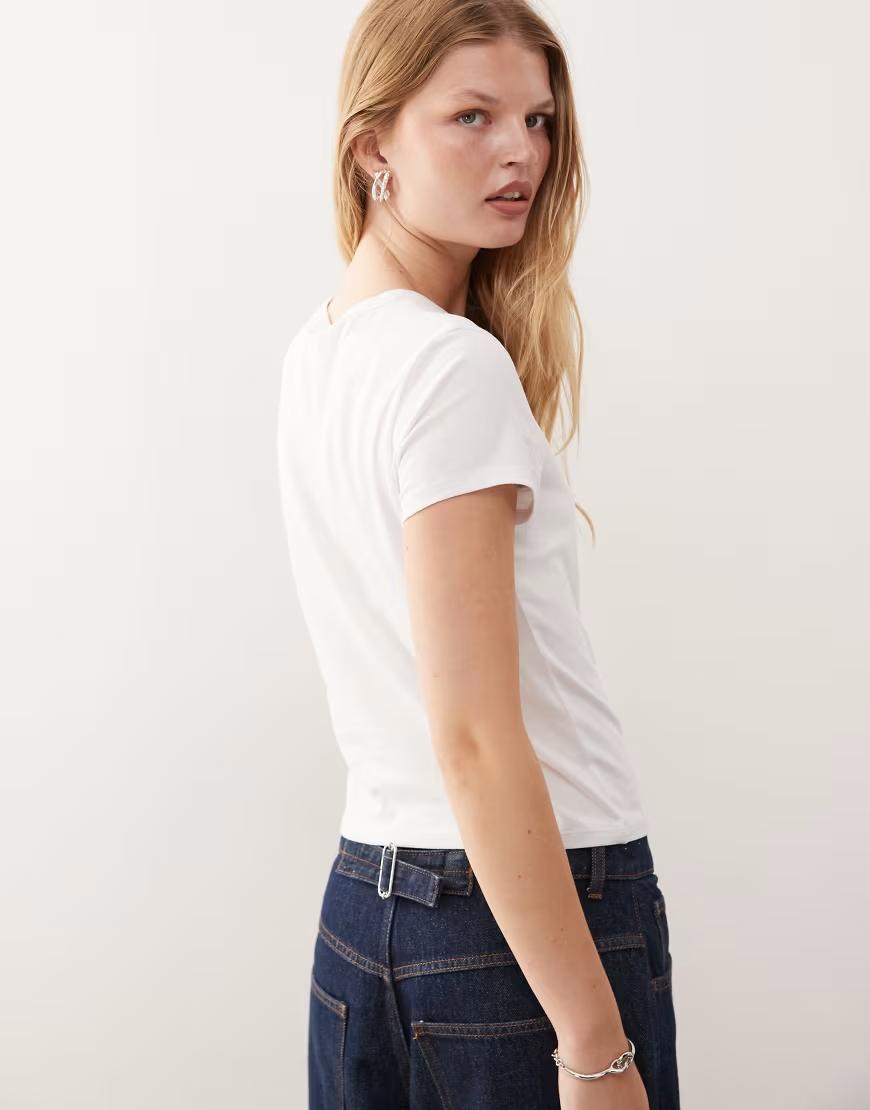 BIAŁY T-SHIRT BASIC 