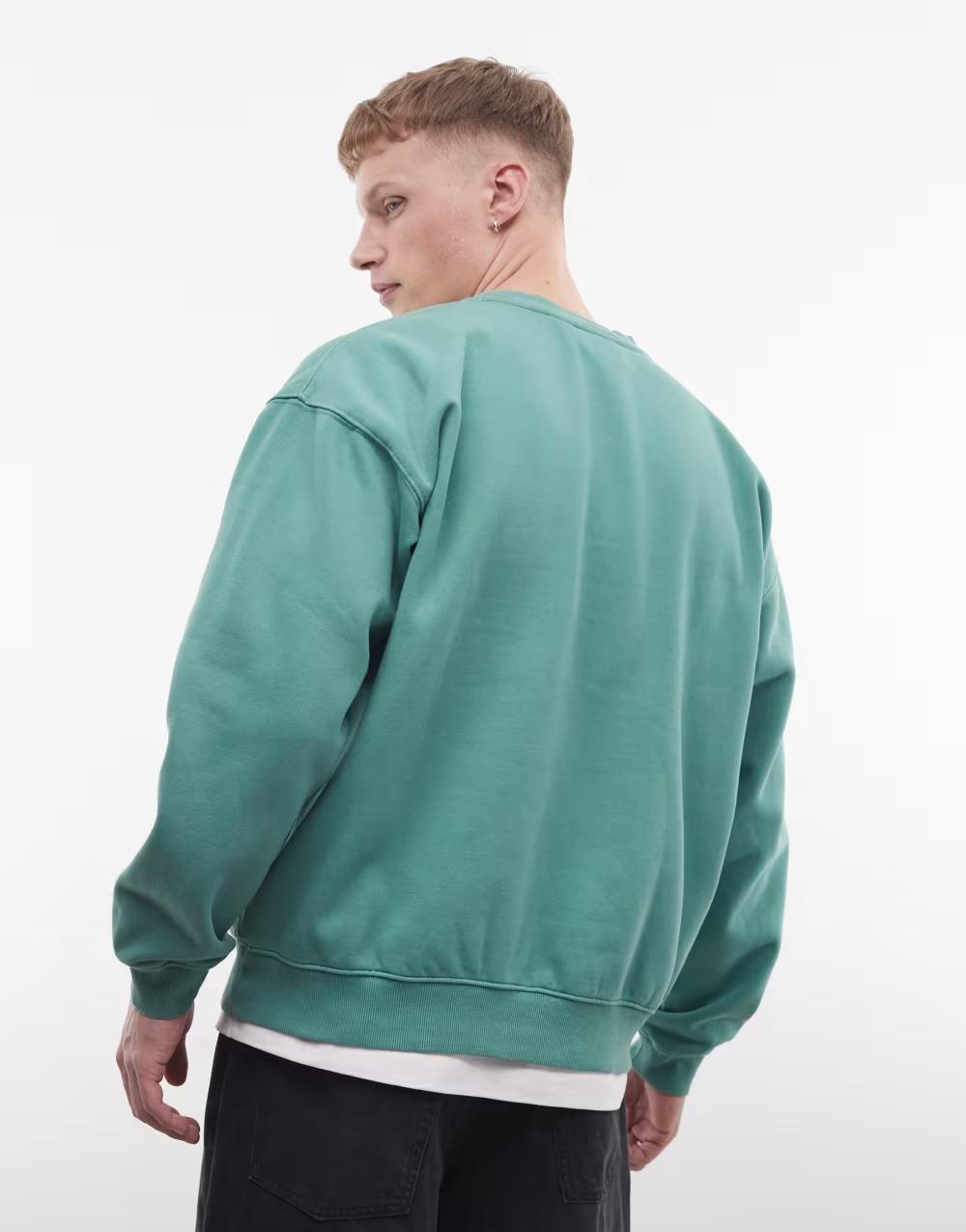 zielona bluza oversize logo